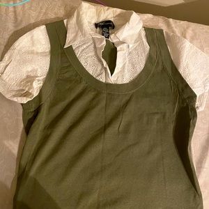 Cable & Gauge layered look blouse M